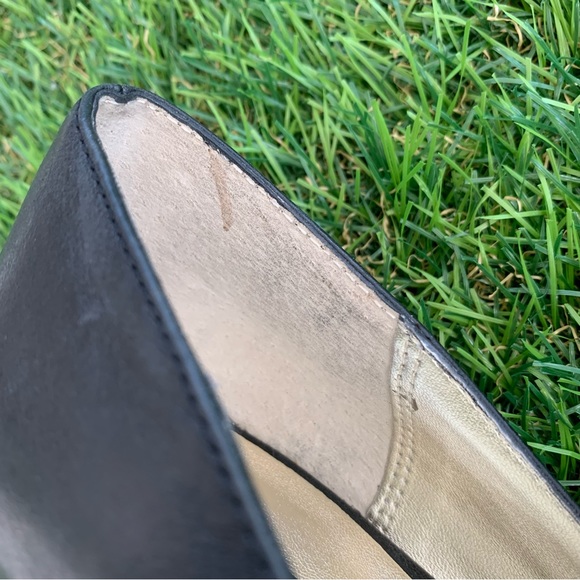 Moda Size 7.5 Black Open Toed 4 Inch Wedges - Picture 13 of 14